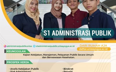 Jadwal PMB Prodi Administrasi Publik UNISA Yogyakarta TA. 2021/2022