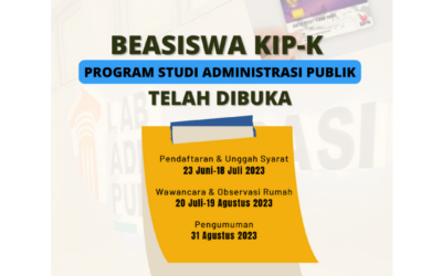 Beasiswa KIP-K Program Studi Administrasi Publik UNISA Yogyakarta 2023
