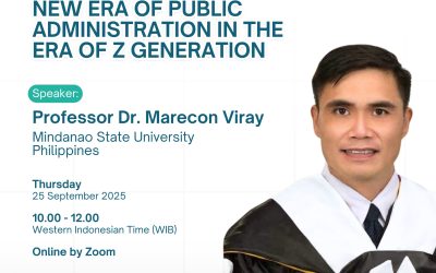 Inaugural Public Lecture: Prof. Dr. Marecon Viray Bahas Era Baru Administrasi Publik di Tengah Tantangan Generasi Z